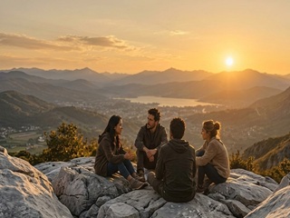 Friends talking through hard questions about faith